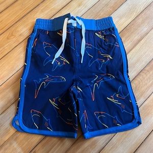 NEW Hanna Andersson Shark Print Swim Shorts Size 2T